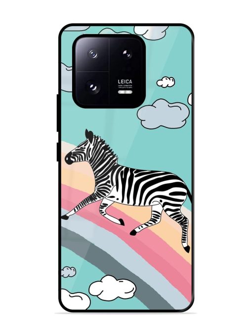 Zebra On A Rainbow Glossy Soft Edge Case for Xiaomi Mi 13 Pro (5G) Chachhi