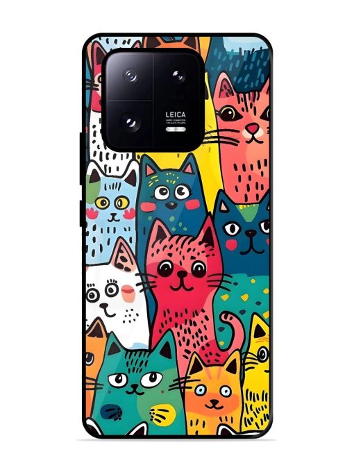 Feline Frenzy Glossy Soft Edge Case for Xiaomi Mi 13 Pro (5G) Chachhi