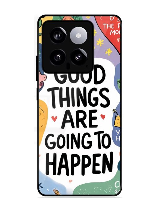 Uplifting Scribbles Glossy Soft Edge Case for Xiaomi Mi 14 (5G) Chachhi