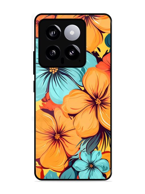 Tropical Bloom Glossy Soft Edge Case for Xiaomi Mi 14 (5G) Chachhi