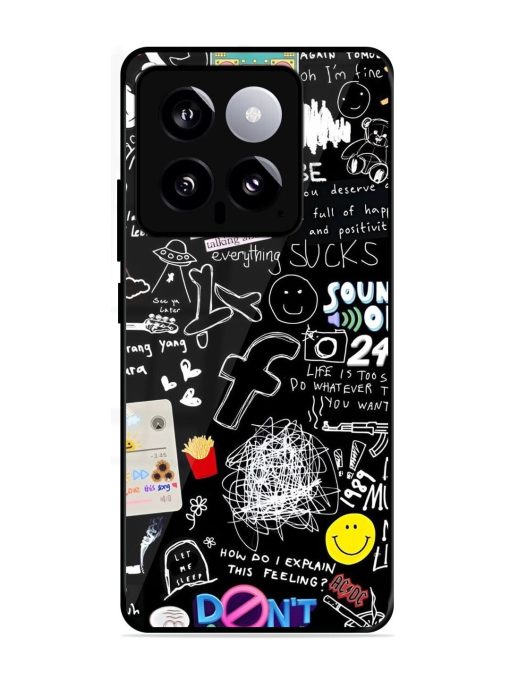 Doodle Diary Glossy Soft Edge Case for Xiaomi Mi 14 (5G) Chachhi