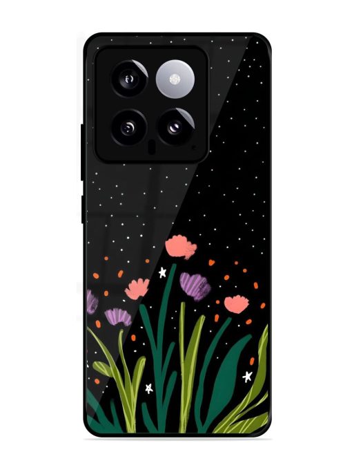 Midnight Bloom Glossy Soft Edge Case for Xiaomi Mi 14 (5G) Chachhi