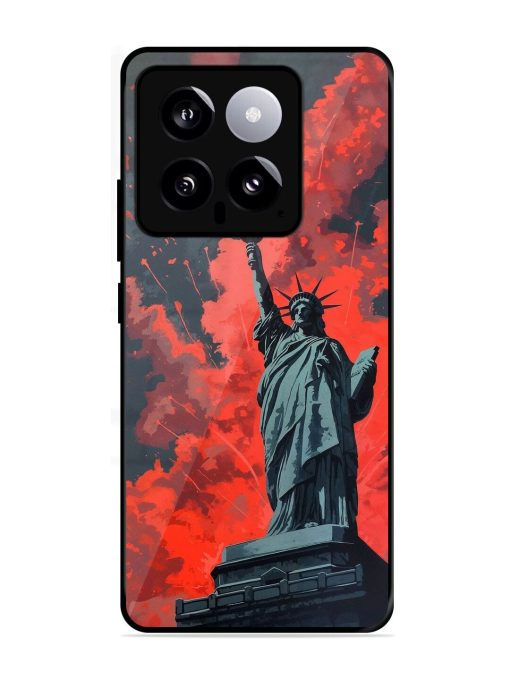 Lady Liberty'S Firework Finale Glossy Soft Edge Case for Xiaomi Mi 14 (5G) Chachhi