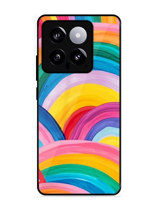 Rainbow Symphony Glossy Soft Edge Case for Xiaomi Mi 14 (5G) Chachhi