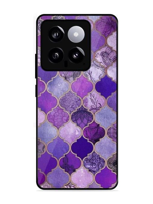 Purple Mosaic Magic Glossy Soft Edge Case for Xiaomi Mi 14 (5G) Chachhi