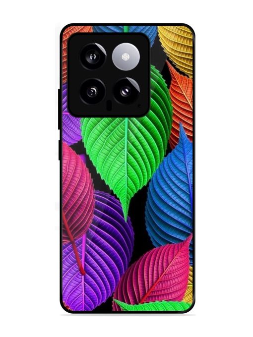 Rainbow Leaf Symphony Glossy Soft Edge Case for Xiaomi Mi 14 (5G) Chachhi