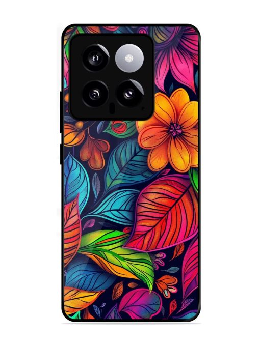 Rainbow Of Blooms Glossy Soft Edge Case for Xiaomi Mi 14 (5G) Chachhi