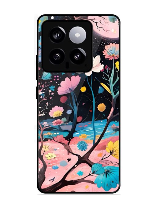 Cosmic Bloom Glossy Soft Edge Case for Xiaomi Mi 14 (5G) Chachhi