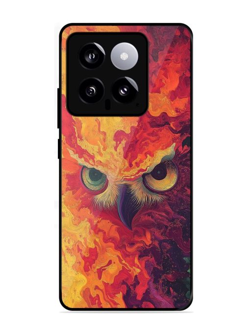 Fiery Owl Glossy Soft Edge Case for Xiaomi Mi 14 (5G) Chachhi