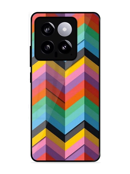 Colorful Zigzag Glossy Soft Edge Case for Xiaomi Mi 14 (5G) Chachhi