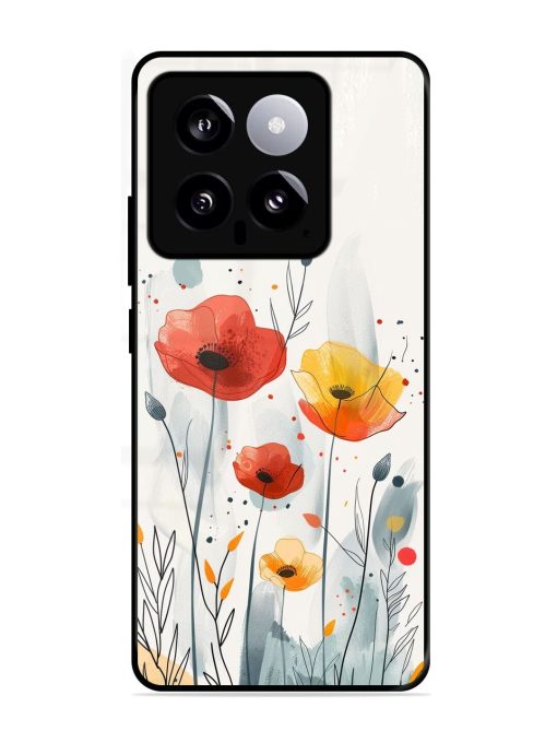 Poppy Fields Glossy Soft Edge Case for Xiaomi Mi 14 (5G) Chachhi