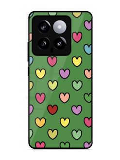 Rainbow Heart Parade Glossy Soft Edge Case for Xiaomi Mi 14 (5G)