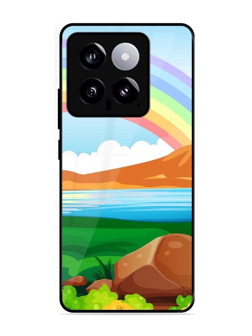 Rainbow Over The Lake Glossy Soft Edge Case for Xiaomi Mi 14 (5G) Chachhi