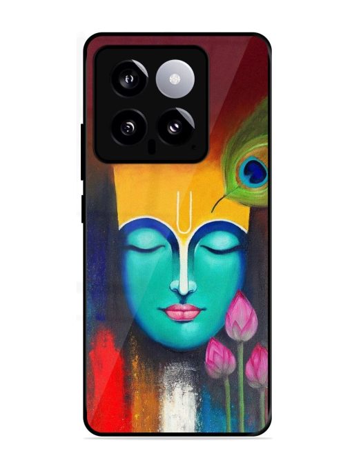 Divine Tranquility: The Face Of Krishna Glossy Soft Edge Case for Xiaomi Mi 14 (5G) Chachhi