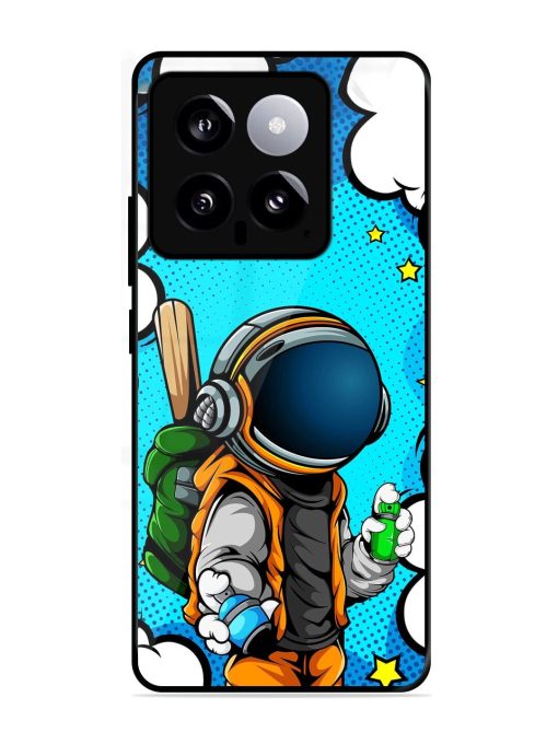 Space Graffiti Artist Glossy Soft Edge Case for Xiaomi Mi 14 (5G)