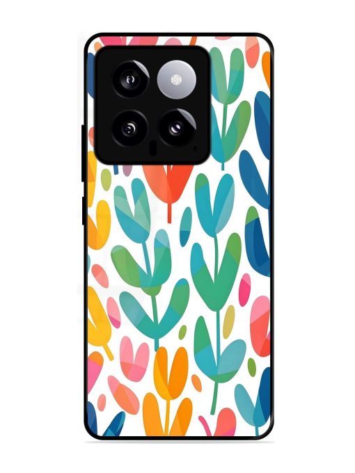 Rainbow Of Blooms Glossy Soft Edge Case for Xiaomi Mi 14 (5G) Chachhi