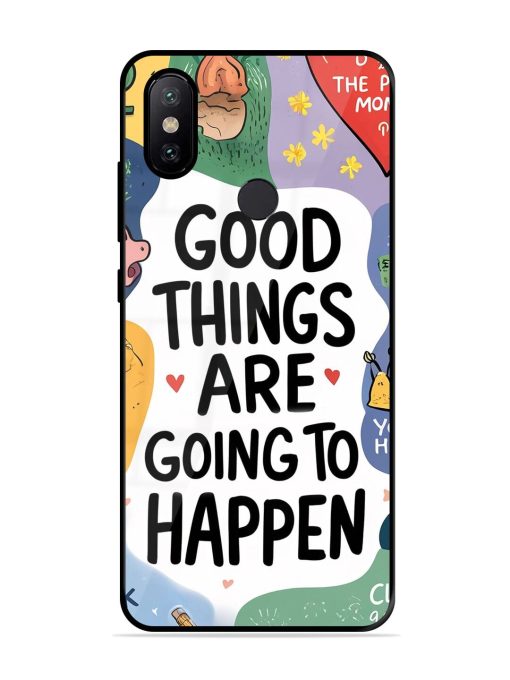 Uplifting Scribbles Glossy Soft Edge Case for Xiaomi Mi A2 Chachhi