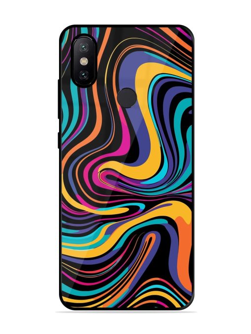 Psychedelic Swirl Glossy Soft Edge Case for Xiaomi Mi A2 Chachhi