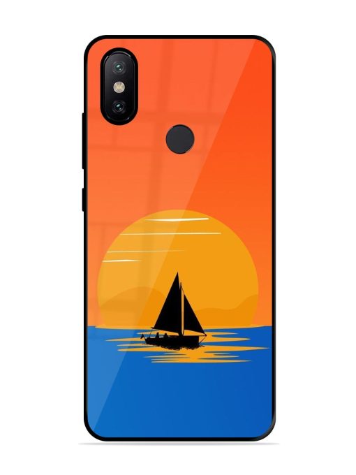 Sunset Sail Glossy Soft Edge Case for Xiaomi Mi A2 Chachhi