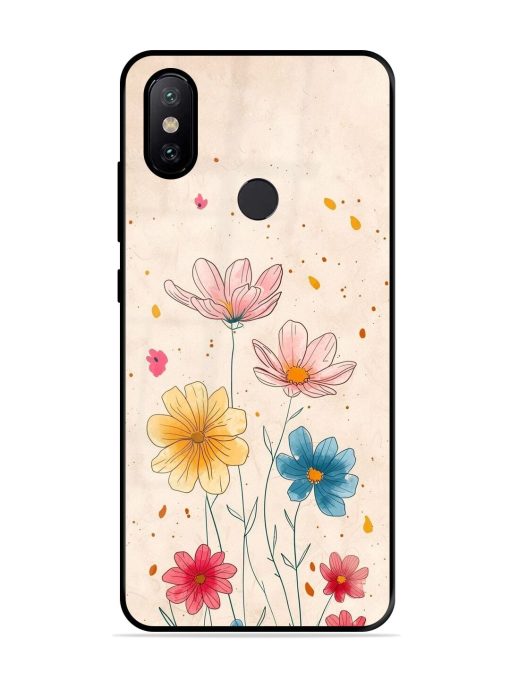 Delicate Bloom Glossy Soft Edge Case for Xiaomi Mi A2 Chachhi