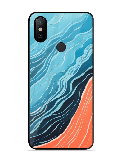 Oceanic Divide Glossy Soft Edge Case for Xiaomi Mi A2 Chachhi