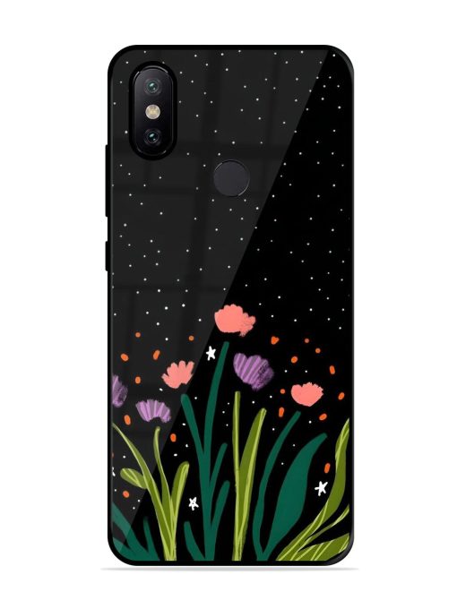 Midnight Bloom Glossy Soft Edge Case for Xiaomi Mi A2 Chachhi