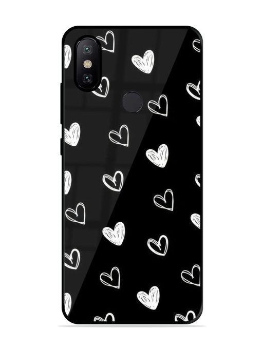 Scattered Hearts Glossy Soft Edge Case for Xiaomi Mi A2 Chachhi