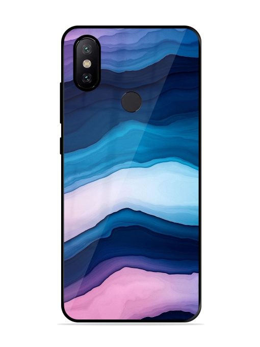 Oceanic Layers Glossy Soft Edge Case for Xiaomi Mi A2 Chachhi