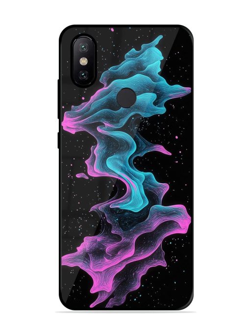 Cosmic Currents Glossy Soft Edge Case for Xiaomi Mi A2 Chachhi