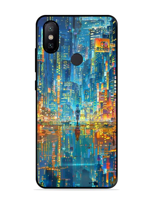 Neon Metropolis Glossy Soft Edge Case for Xiaomi Mi A2 Chachhi