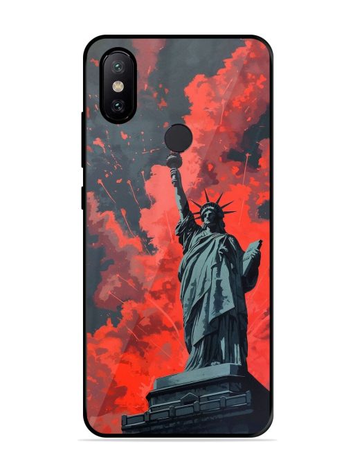 Lady Liberty'S Firework Finale Glossy Soft Edge Case for Xiaomi Mi A2 Chachhi