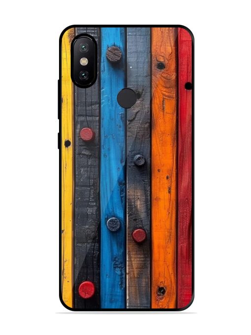 Rainbow Plank Glossy Soft Edge Case for Xiaomi Mi A2 Chachhi