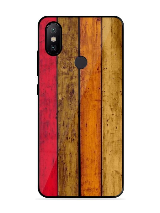 Colorful Woodgrain Glossy Soft Edge Case for Xiaomi Mi A2 Chachhi