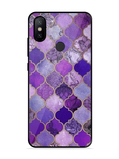 Purple Mosaic Magic Glossy Soft Edge Case for Xiaomi Mi A2 Chachhi