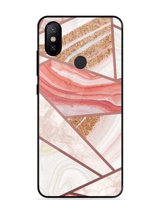 Rosy Mosaic Glossy Soft Edge Case for Xiaomi Mi A2 Chachhi