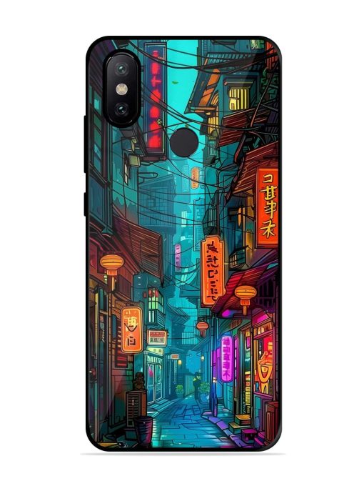 Neon Nightscape Glossy Soft Edge Case for Xiaomi Mi A2 Chachhi