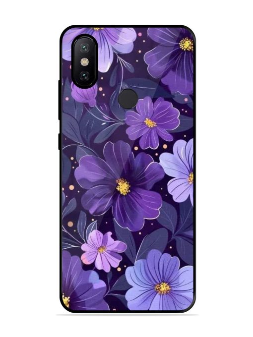 Purple Paradise Glossy Soft Edge Case for Xiaomi Mi A2 Chachhi