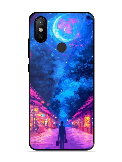 Neon Nightscape Glossy Soft Edge Case for Xiaomi Mi A2 Chachhi