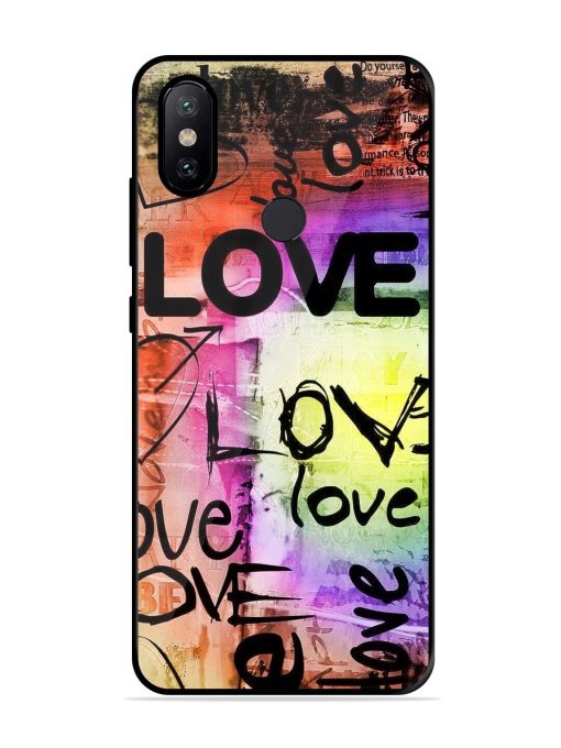 Love Graffiti Glossy Soft Edge Case for Xiaomi Mi A2 Chachhi