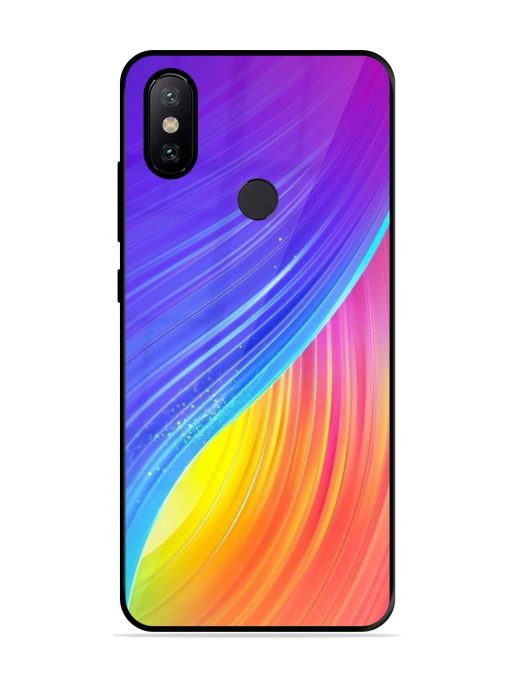 Neon Swirl Glossy Soft Edge Case for Xiaomi Mi A2 Chachhi