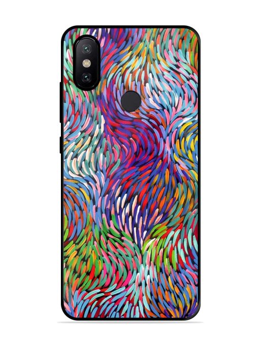 Vibrant Waves Glossy Soft Edge Case for Xiaomi Mi A2 Chachhi