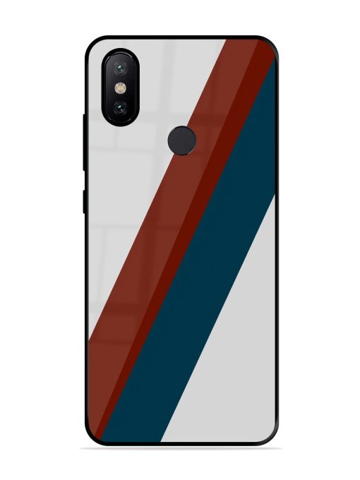 Slanted Stripes Glossy Soft Edge Case for Xiaomi Mi A2 Chachhi