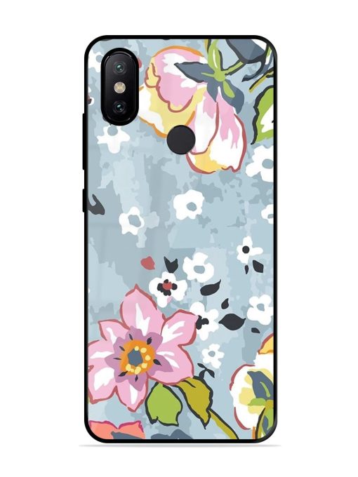 Floral Fantasy Glossy Soft Edge Case for Xiaomi Mi A2 Chachhi