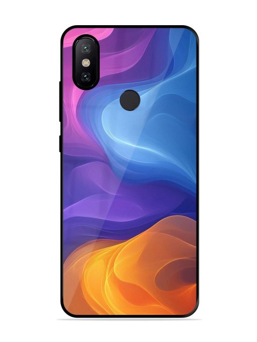 Cosmic Currents Glossy Soft Edge Case for Xiaomi Mi A2 Chachhi