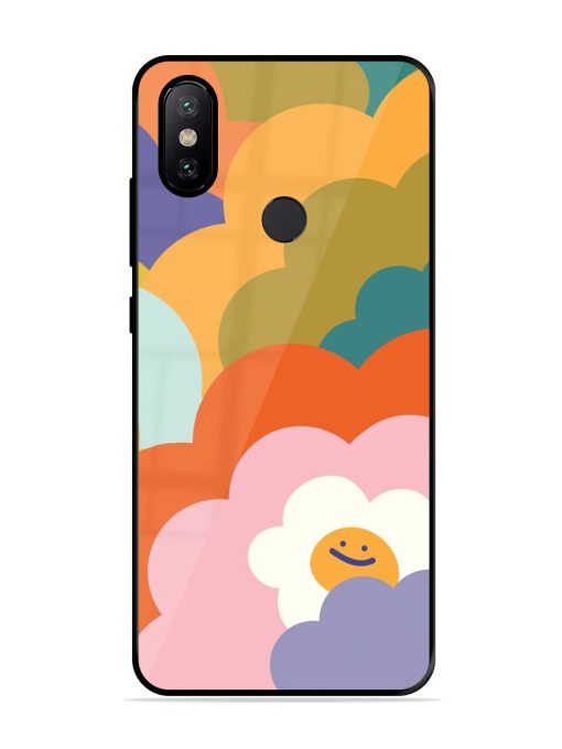 Happy Flower Power Glossy Soft Edge Case for Xiaomi Mi A2 Chachhi