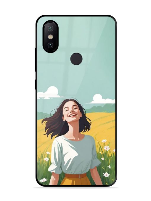 Girl Graffiti Glossy Soft Edge Case for Xiaomi Mi A2 Chachhi