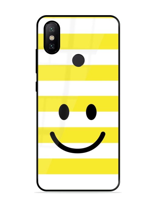 Smiling Stripes Glossy Soft Edge Case for Xiaomi Mi A2 Chachhi