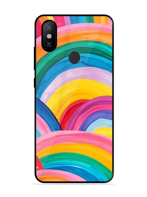 Rainbow Cascade Glossy Soft Edge Case for Xiaomi Mi A2 Chachhi