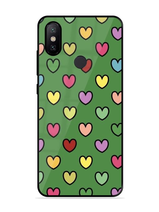 Rainbow Heart Parade Glossy Soft Edge Case for Xiaomi Mi A2 Chachhi