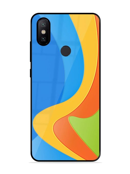 Curvy Color Cascade Glossy Soft Edge Case for Xiaomi Mi A2 Chachhi